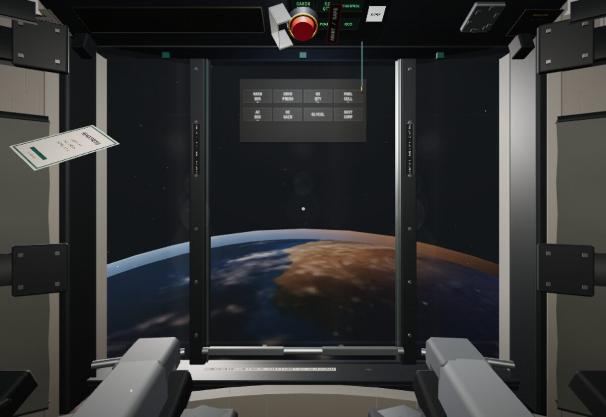 Earth from the capsule window